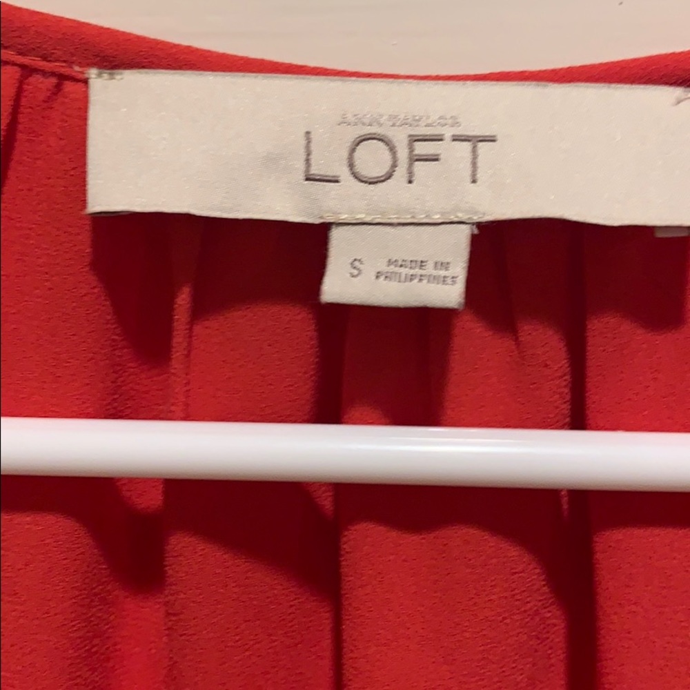Loft Red Blouse - Picture 2 of 4